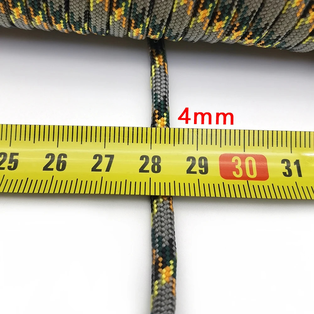 4 Size Dia4mm 7 stand Cores Paracord for Survival Parachute Cord Lanyard Camping Climbing Rope Hiking Clothesline 250611