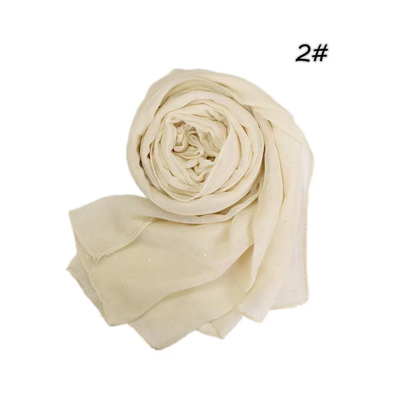 T990 new style gold-stamped Bali yarn women's scarf monochrome gold-sprinkled long scarf fashion