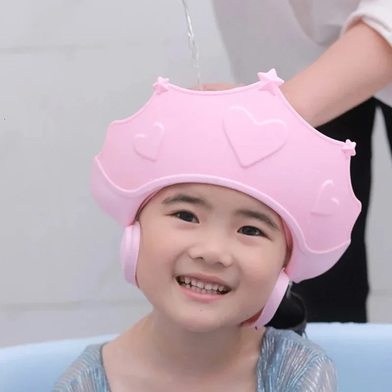Baby Shower Soft Cap Wash Hat For Kids Ear Protection Safe Children Shampoo Bathing Shower Protect Head Cover 250617