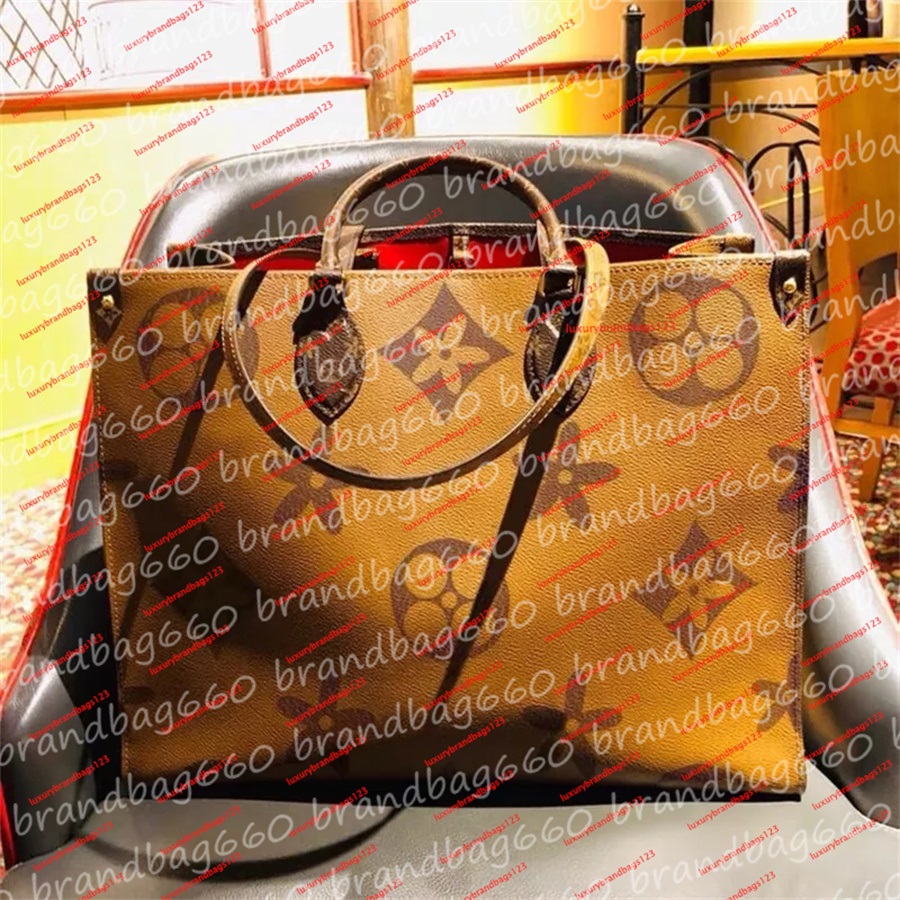 Luxury totes designer bag womens handbags Onthego tote bag Hot Crossbody flower ladies Casual PVC Genuine Leather purse shoulder bags female Large handbag MM GM 10A