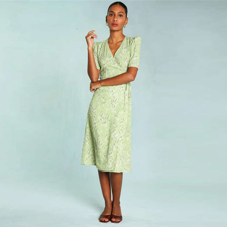 Vestido White Dress Party Dresses for Women Di Shi 114. # Summer New 2025 Printed Mid-length Slim Tea Dress French Style Women
