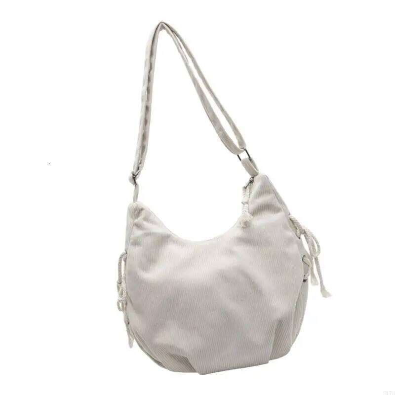 Large Capacity Corduroy Crossbody Bag For Women Stylish Shoulder Slouchy Bags Satchel Purse With Adjustable Strap 517D