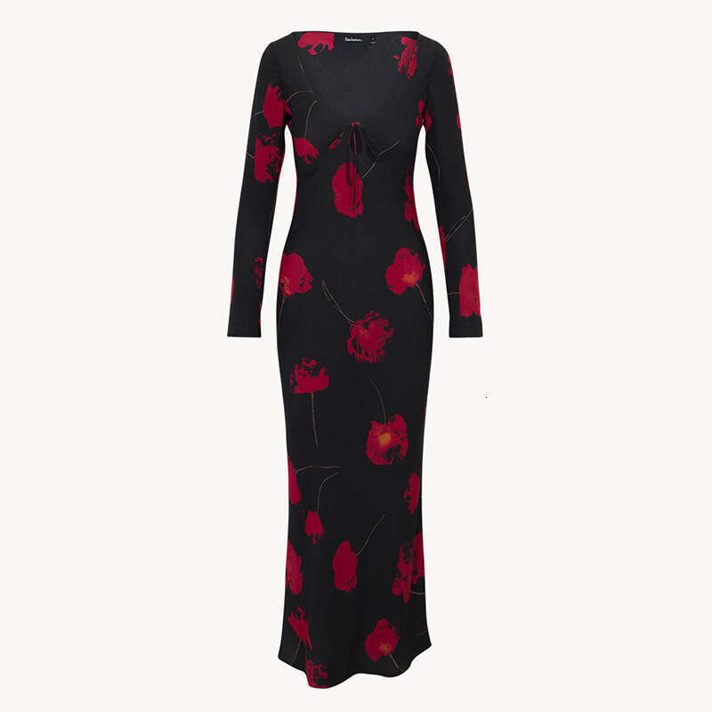 Undefined Luxury Dress Goth Buttock Maxi Dress 864 Summer New 2025 Sexy Silk Print Sleeve Long Dress Sun Protection Vacation Style Women