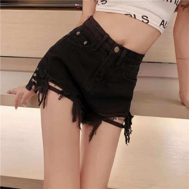 Short Pants for Woman To Wear Denim Cotton Womens Shorts Jeans Sexy Ripped with Waist Pocket Casual Cheap Y2k Harajuku Vintage