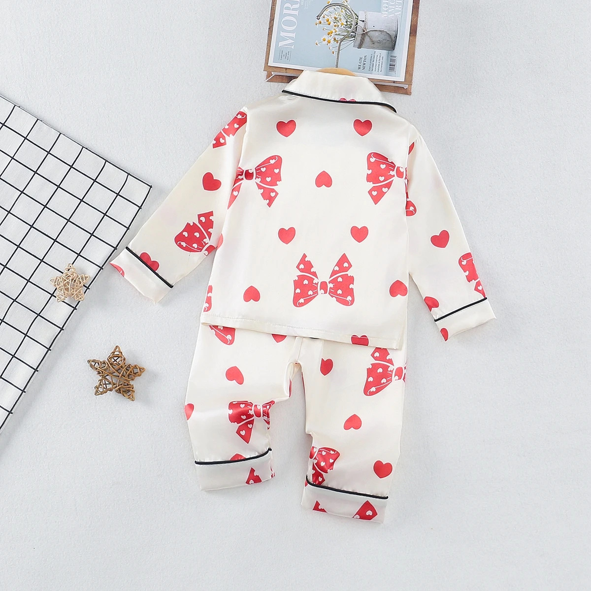 Four Season Baby Girls Clothes Sets Kids Girl Sleepwear Sets Children Pajamas Long Sleeved TopsPants 2Pcs/Set Baby Boy Pyjamas 250617