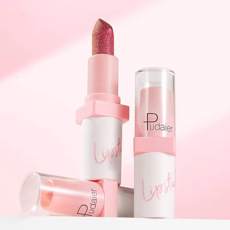 1pc, Glitter Lipstick, Sparkling Balm, Starry Shimmer, Long-Lasting, Creamy Lip Beauty Cosmetic For Lustrous & Radiant Lips happy