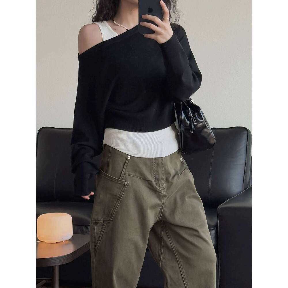Spring and summer women's casual solid color vest+sweater set