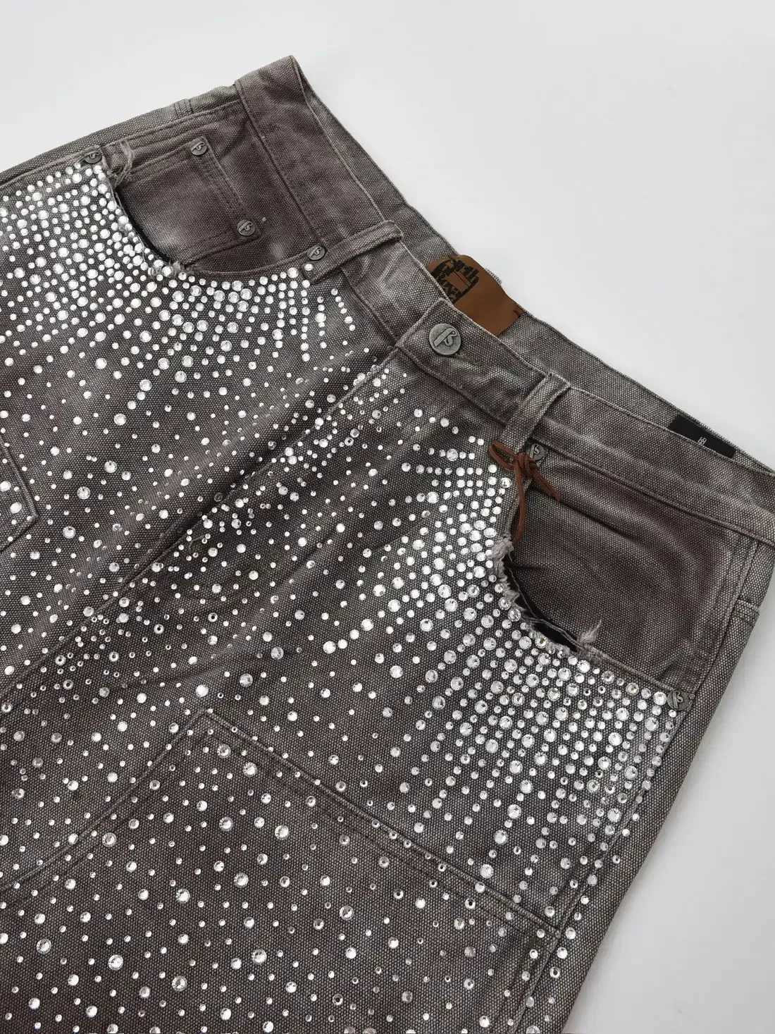 Y2k Shorts Men Retro Hip Hop Rhinestone Pattern Harajuku Fashion Loose Gym Basketball Shorts Goth Casual Sweatpants Streetwear Z250617