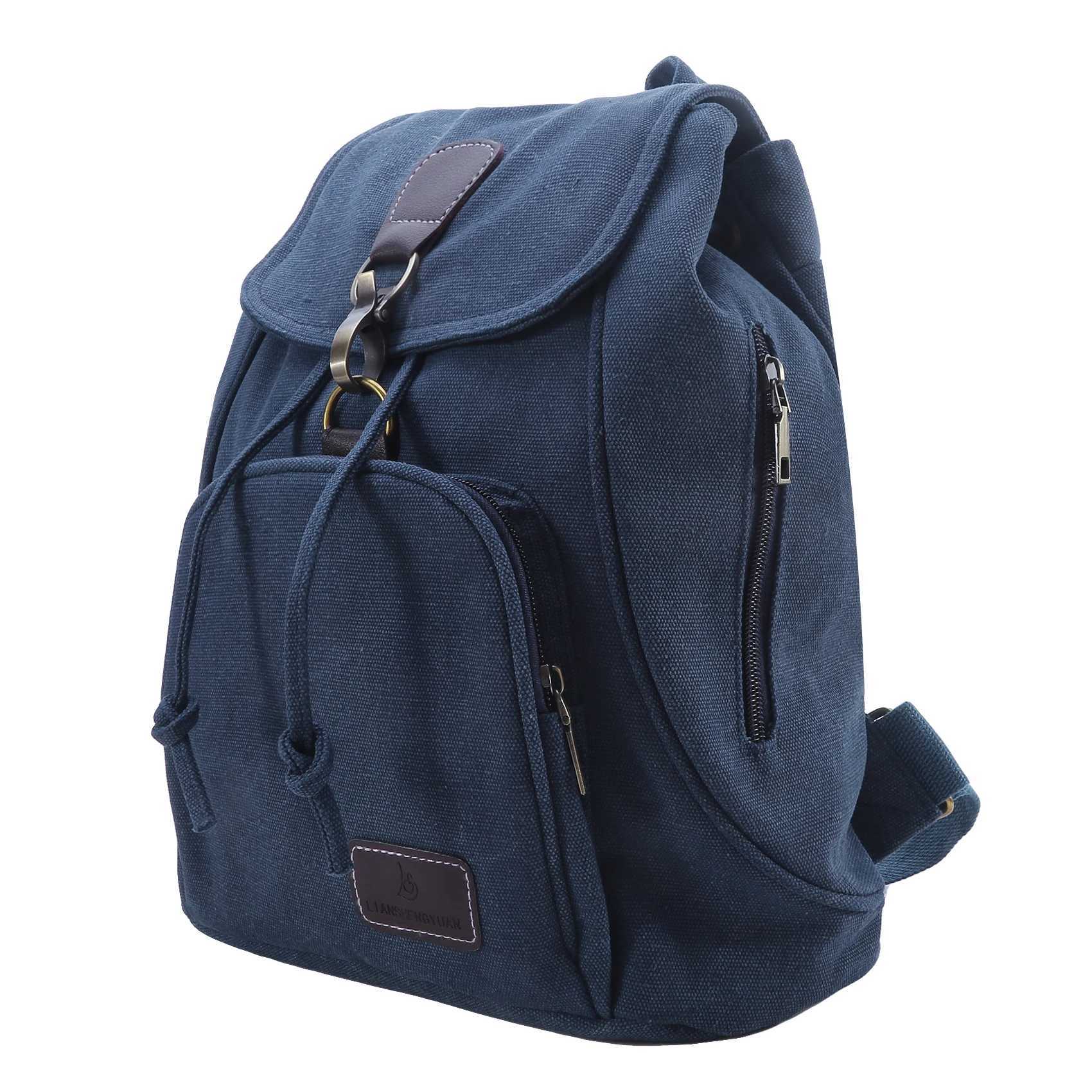 2024 New Women Backpack Canvas Laptop Travel Backpacks Computer Bags High School Student College Bag Outdoor Shoulder Bag Z250617