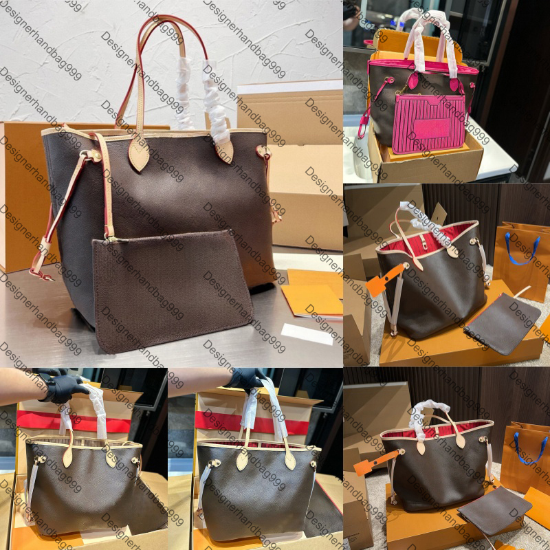 Designer Shopping Bag with Coin Purse Women Leather large capacity Tote Handbag Shoulder Bag Neverfulltote Pm Mm Gm Serie