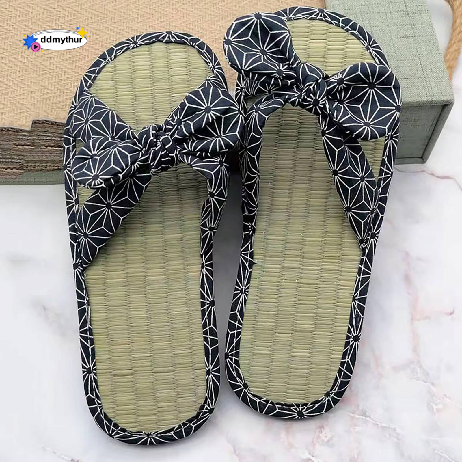 Size 12 Womens Shoes Ladies Straw Mat Casual Bow Rattan Slippers Home Fashion Clear Sandals Women Heel ddmythur