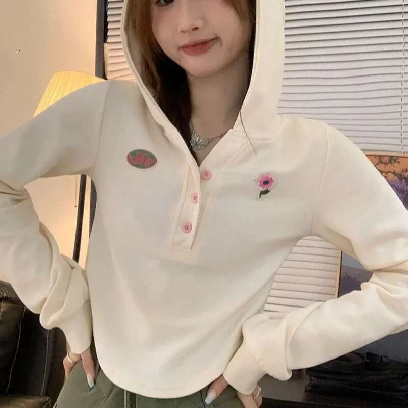 Slim Woman Tshirt Button Polo Neck T Shirt for Women Korean Clothing Popular Clothes Fashion 2025 Basic Casual Tops Aesthetic