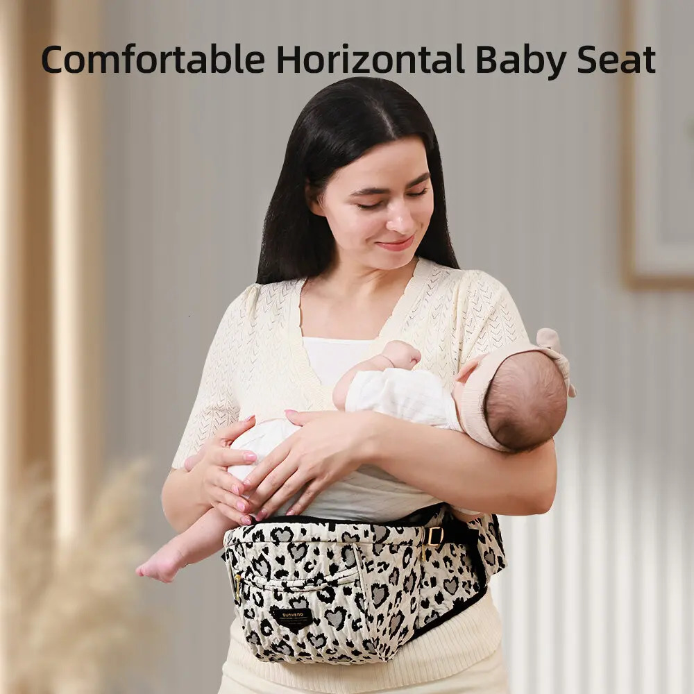 SUNVENO Baby Fashion Leopard Print Waist Stool Non-Slip Hip Seat Surface for 3-36months borns Toddlers 250617