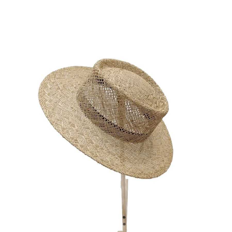 Spring Summer New Men Women Outdoor Travel Sun Protection Handwoven Straw Jazz Hat Sunshade 250615