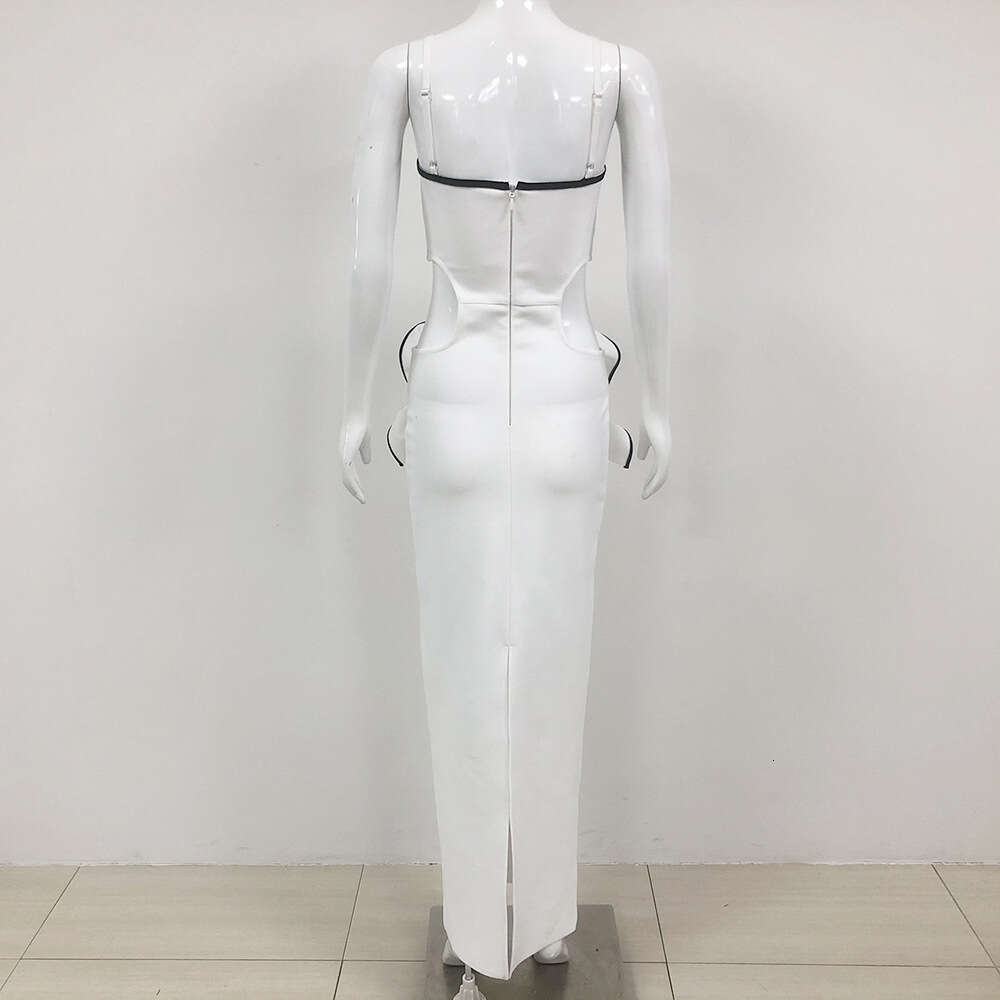 Summer New Strap Slimming Floral Dress Sexy Long Bandage Gown for Women