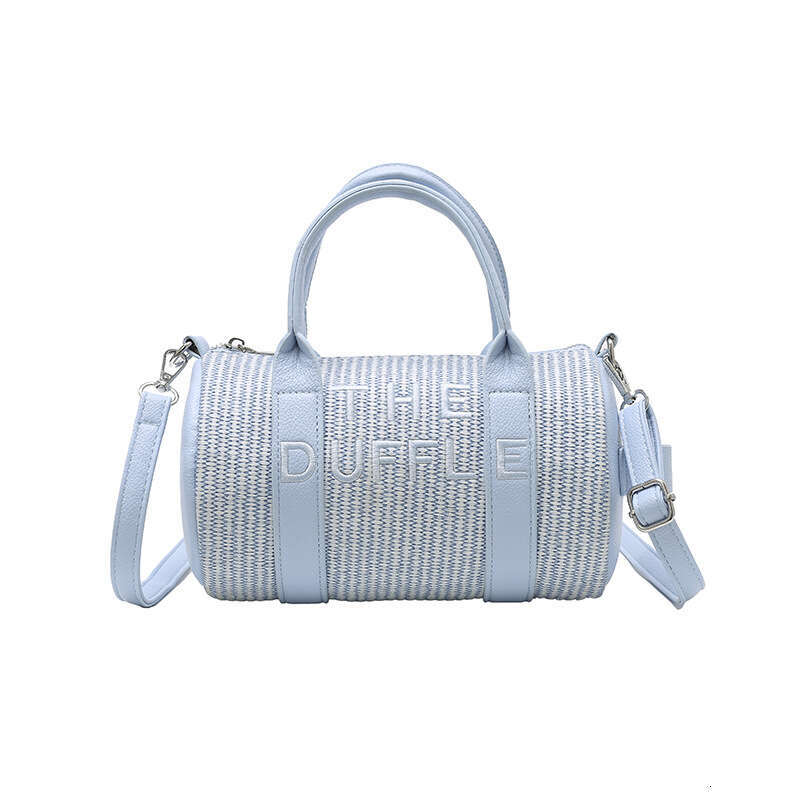 Crossbody Women's Large Capacity Summer Letter Handbag Straw Woven Backpack Trendy Shoulder Tote Bag