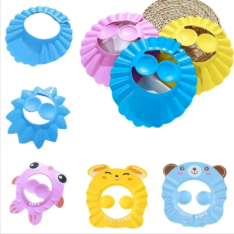 Children Kids Baby Bath Visor Shampoo Cap Toddler Shower Cap Adjustable Bathing Shower Hat born Care Wash Hair Head Cap 250617