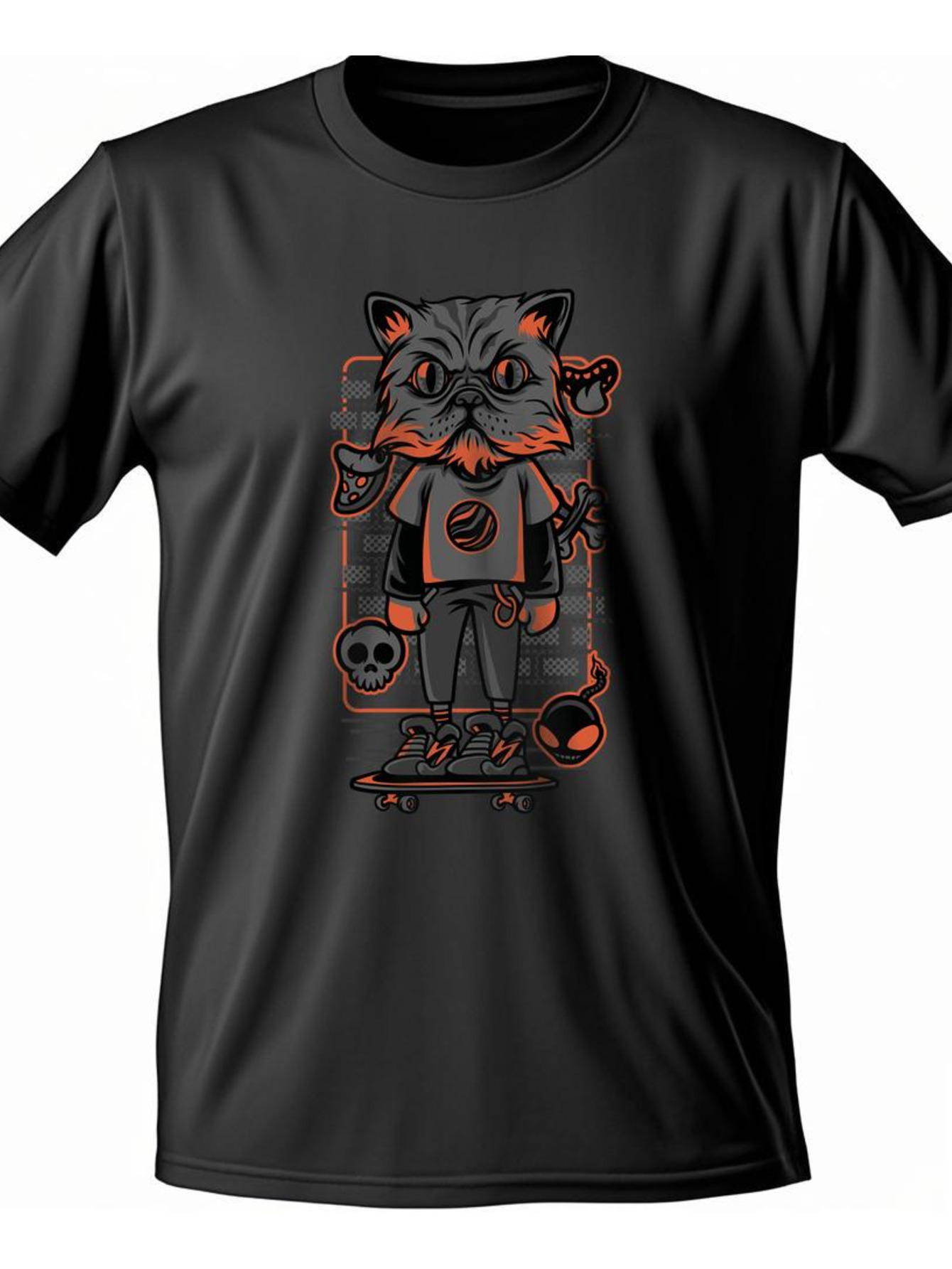 Dongdumaoyi Graphics T Shirts Men Tiger S-3Xl Short Sleeve 180G Round Collar White Adult Black Cotton afac