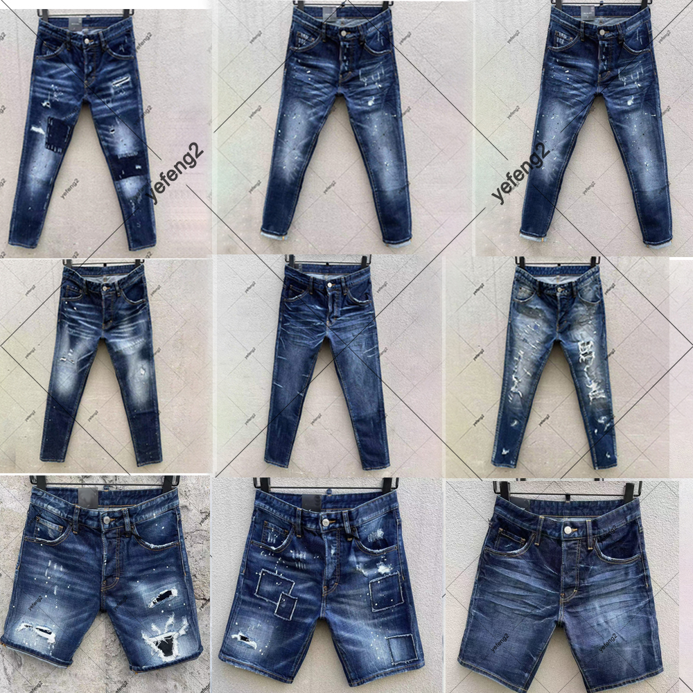 Mens designer jeans black ripped jeans fashion skinny broken italy style rock revival jean