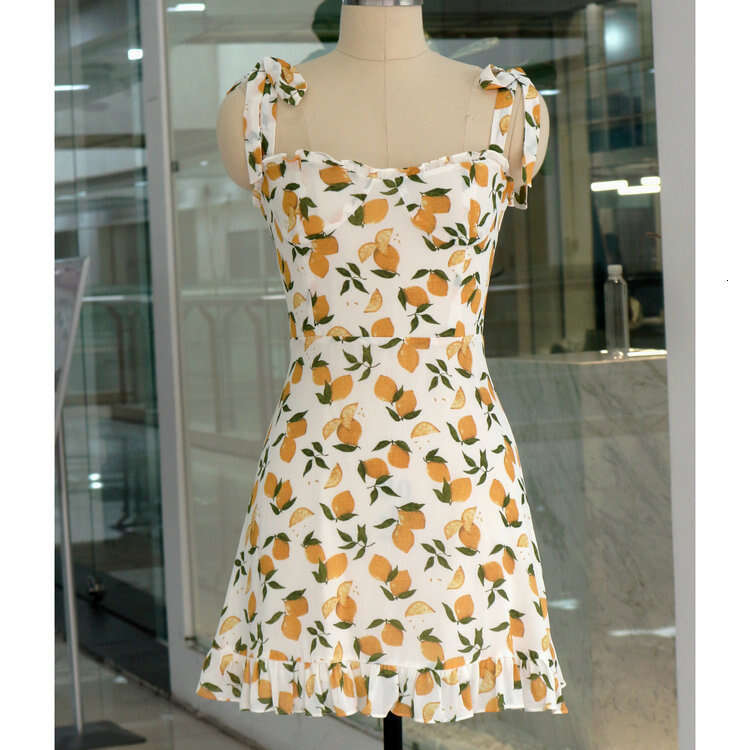 Sexy June Vestidos Elegantes Skirt NR212 Orange Tie Strap Slip Dress 2025 Summer French Style Womens Fashion