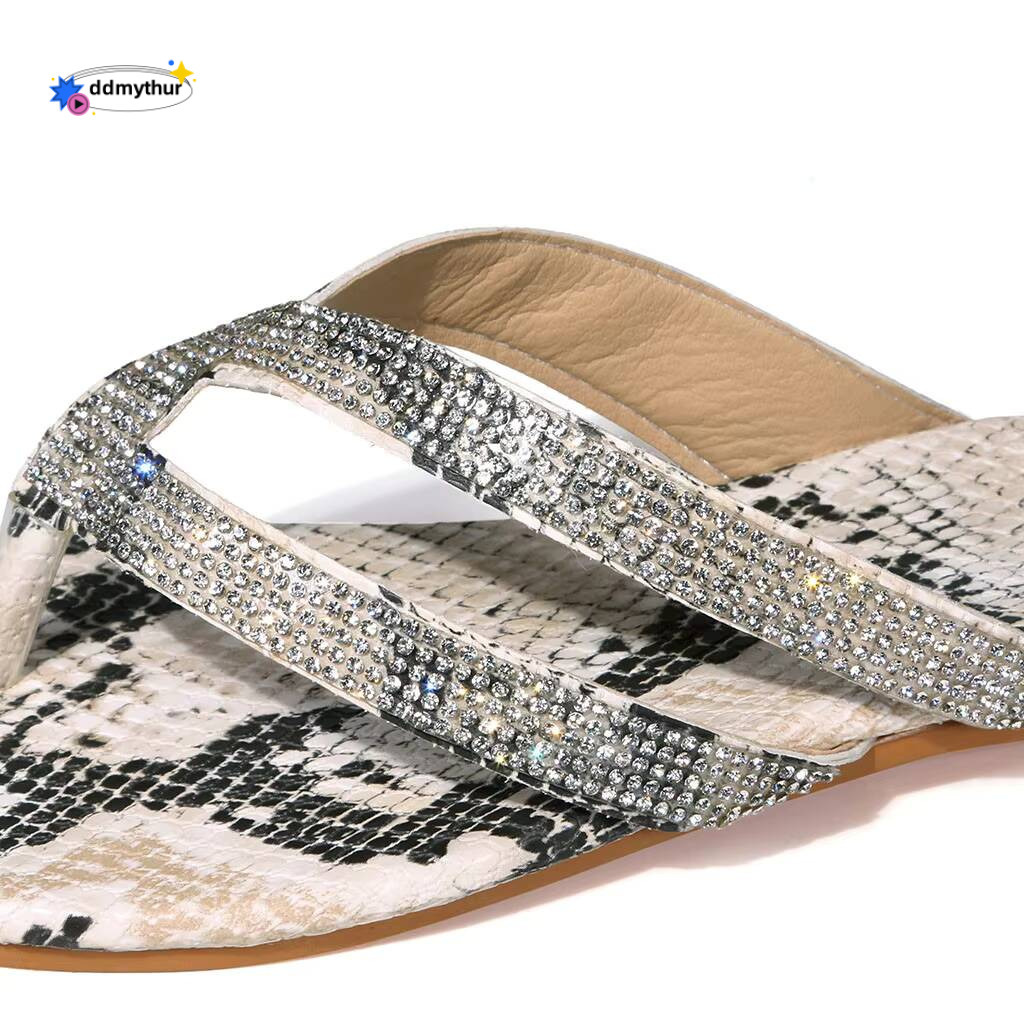 Studded for Women Bow Tie Sliders Beach Crystal Women's Flops Sandals Casual Warm Flip Flop Slippers ddmythur