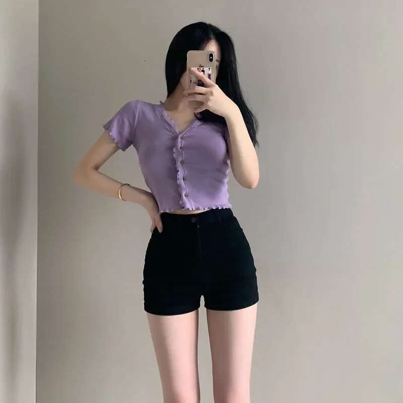 Female Short Jeans Pants Fashion Jorts Womens Denim Shorts Korean Style Trend 2025 Elegant XL Hot Flowy for Summer Outfits XXL
