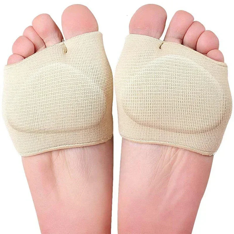 1 Pair Silicone Metatarsal Sleeve Pads Half Toe Bunion Sole Forefoot Gel Pads Cushion Half Sock Prevent Calluses Blisters 250613