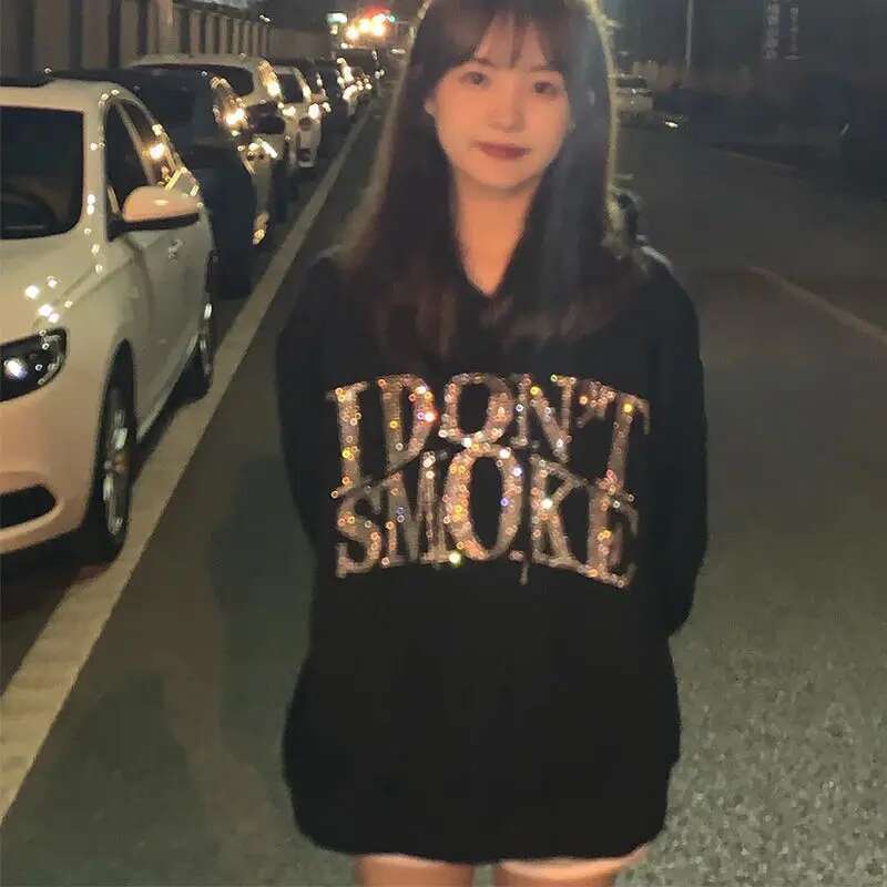 Long Sleeve Top for Women Goth Vintage T Shirts Youth Cheap Hooded Sweatshirt Harajuku High Quality Clothes In Cotton Fitted Hot