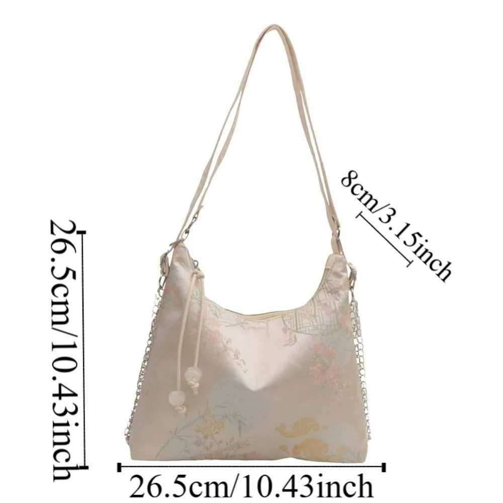 Elegant Chinese Style Backpack Large Capacity Multipurpose Womens Shoulder Bag Exquisite Embroidery Ancient Underarm Bag Travel Z250617