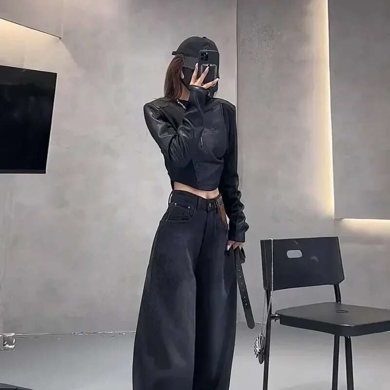 Womens Long Sleeve T-shirt Black With Sleeves Top Female Elegant Korean Reviews Clothes Streetwear 90s Vintage Popular Y2k Yk2