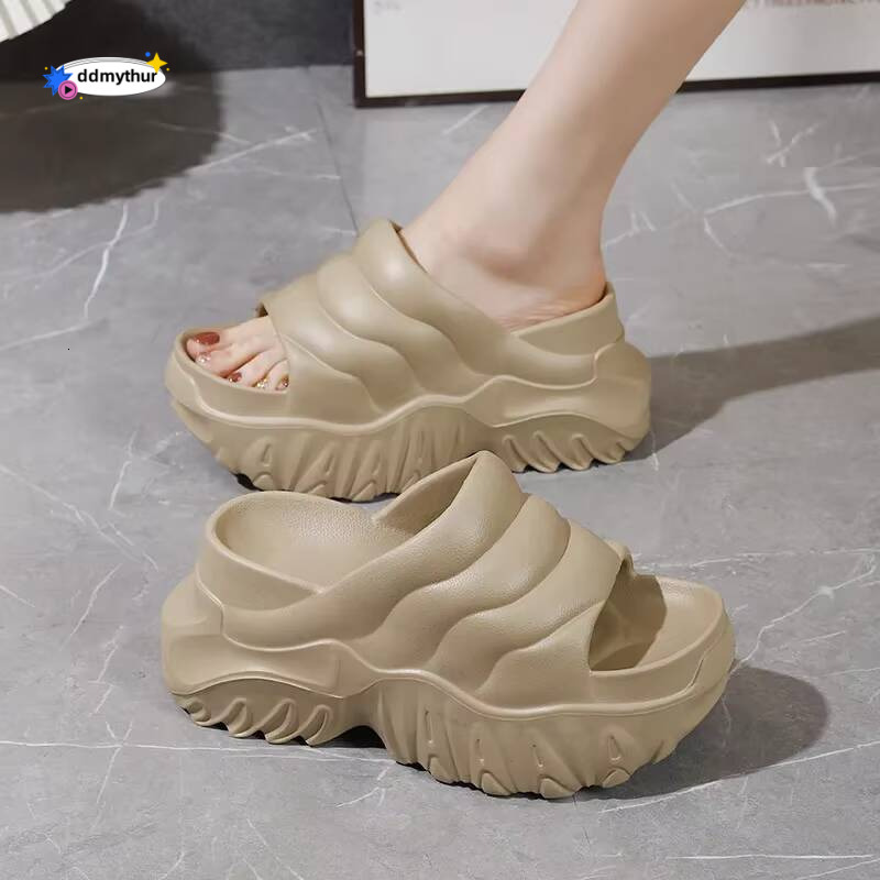 for Women Platform Flat Wedge Ankle Buckle Summer Beach Sandals Open Toe High Heeled Slippers Slip On Slides ddmythur