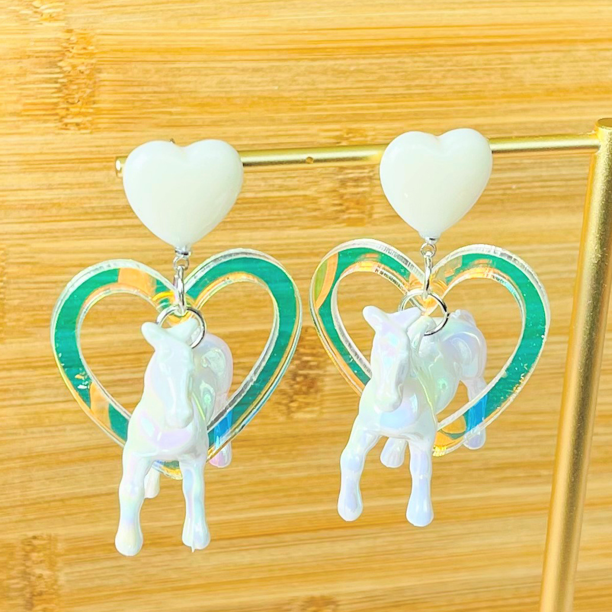 Women's Earrings 2PCS/LOT Earrings for Women Funny UV Glow Ocean Animal Drop Earring Festival Mermaid Jewelry Gift