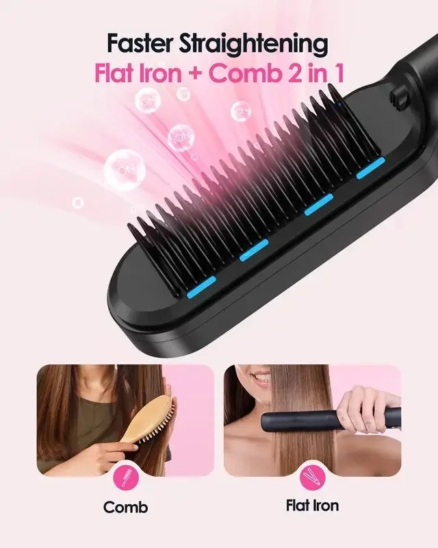 Wavytalk Negative Ion Hair Straightening Brush 250606