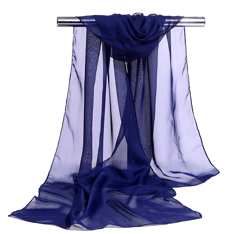 K1049 Printed floral chiffon long ladies printed silk scarf new wholesale stock spring new products