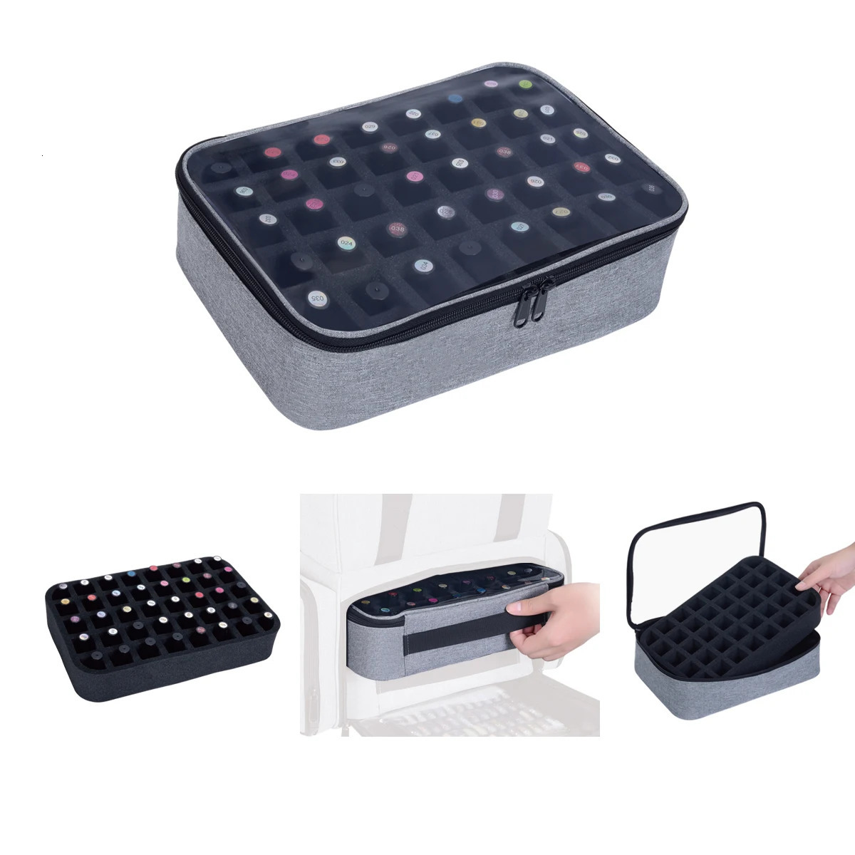 40 Bottles Nail Polish Storage Bag Multicolor Portable Handheld Large Cosmetic Holds up to 15 ml Drill 250614