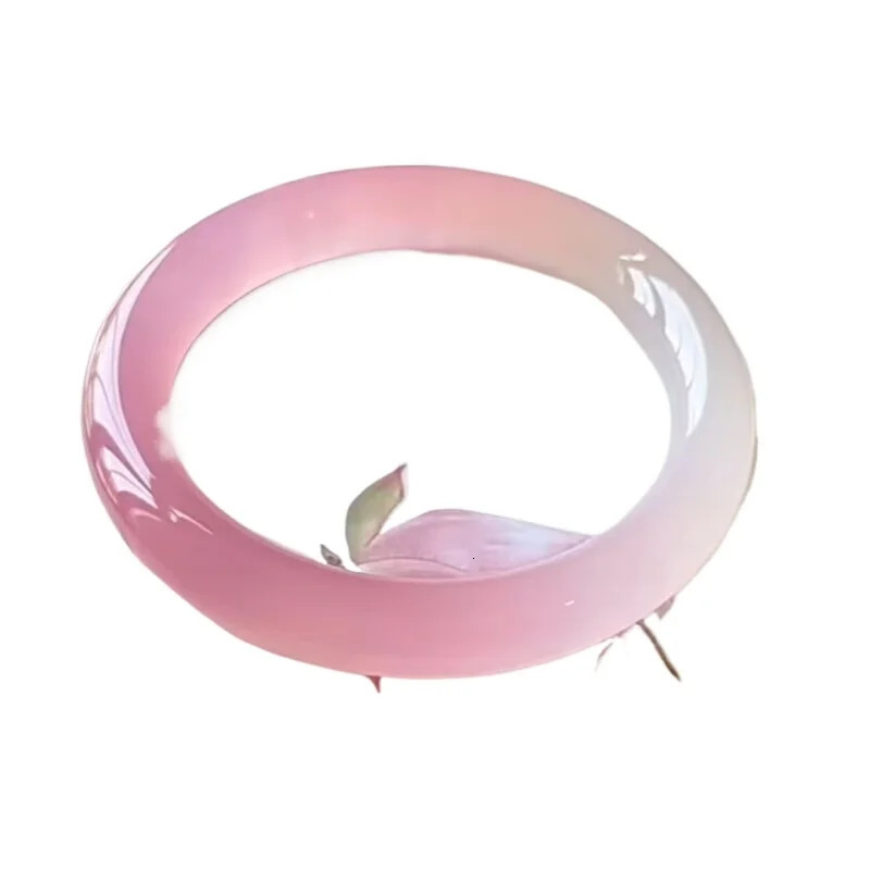 Tulip Pink Peach Bracelet Womens Flat Strip High Ice Transparent Beauty Bracelet 250616