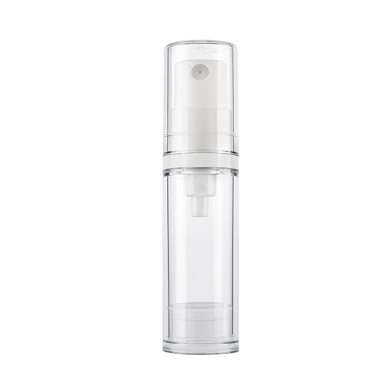 Clear Airless Bottle with 5ml & 10ml & 15ml Capacity for Cosmetics - Lotion and Spray Pump Design Ideal for Samples