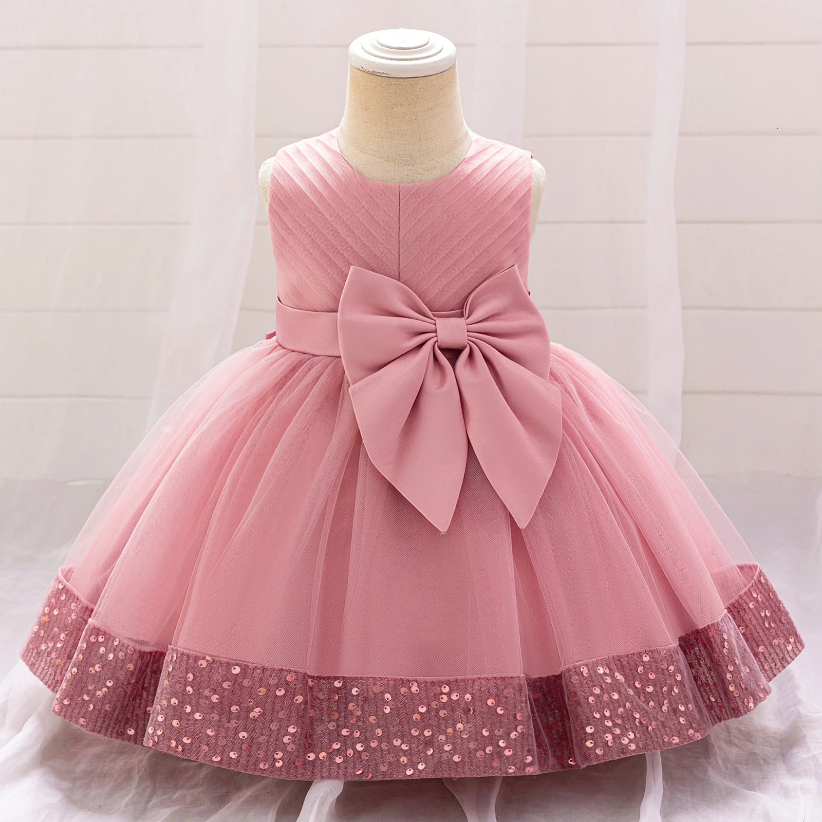 Sparkling flower embroidered gauze baby dress summer style elegant girls and childrens dresses for girls and babies 250617