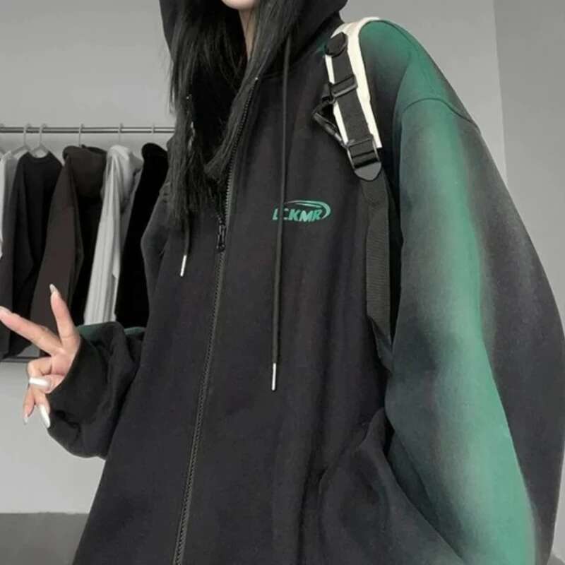 New In Hoodies Spring and Autumn Cotton Female Top Korean Clothing Designer Popular Clothes Cheap Emo Womens Hooded Sweatshirts