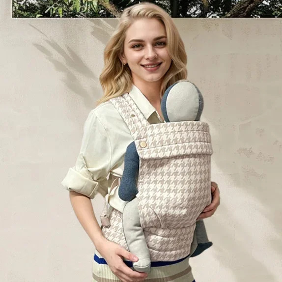 Ergonomic Baby - Comfortable Lightweight Easy To Put on for Hands-free Parenting born Babies Toddlers Beige Gray 250617