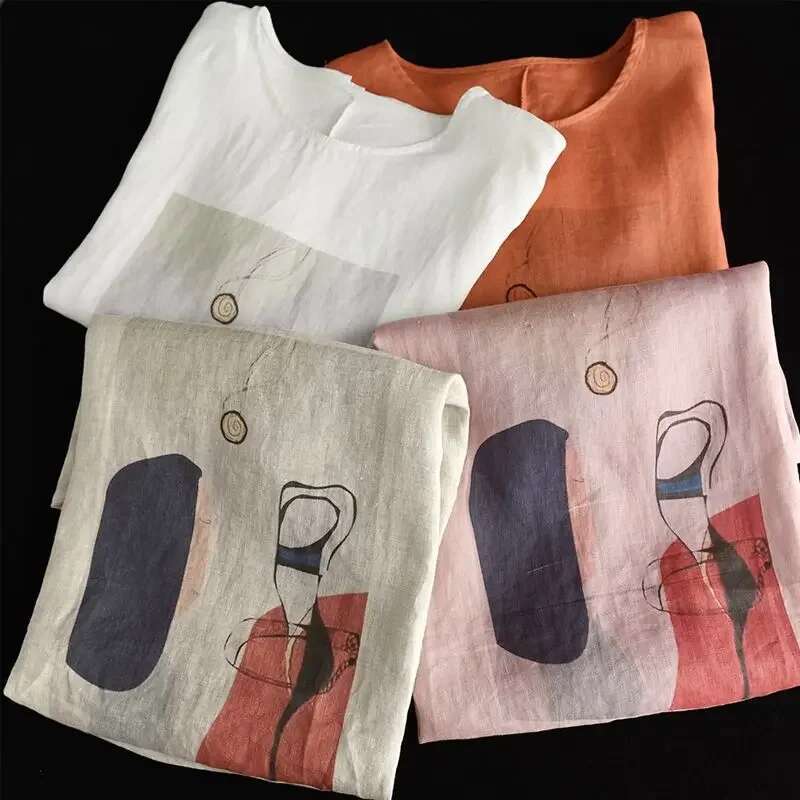 T Shirt for Women Cotton Baggy Plain Graphic Short Tops Woman Sleeve Korean Style Y2k Fashion Korea Womens Clothing 2025 Sale