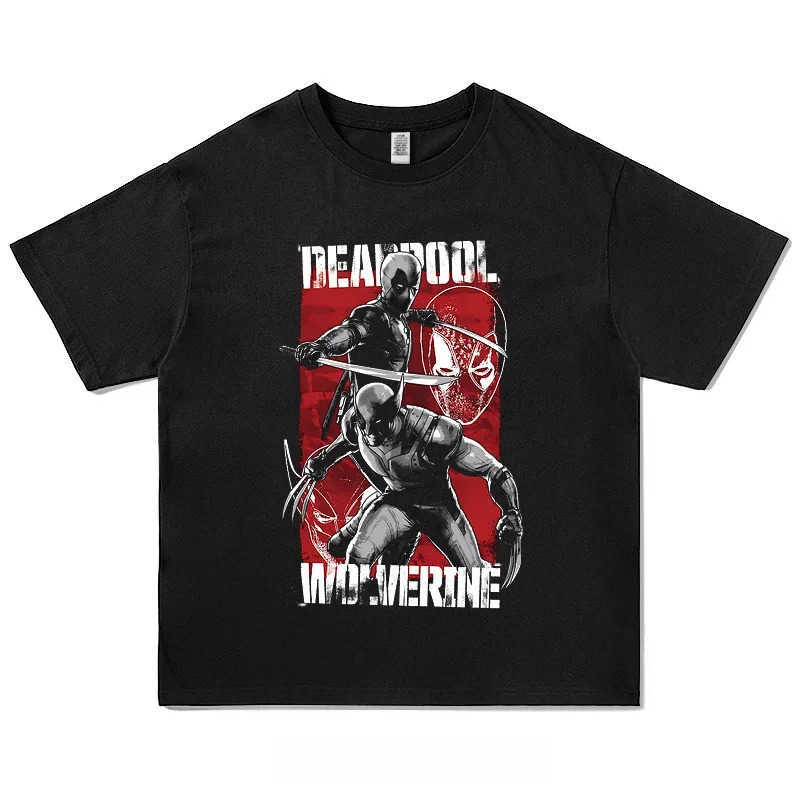 Disney Deadpool Wolverine 3 Cotton Kids T-shirt Anime Movie Short Sleeve Tshirt Child Tee Boy Girl Tops Print Fashion W250617
