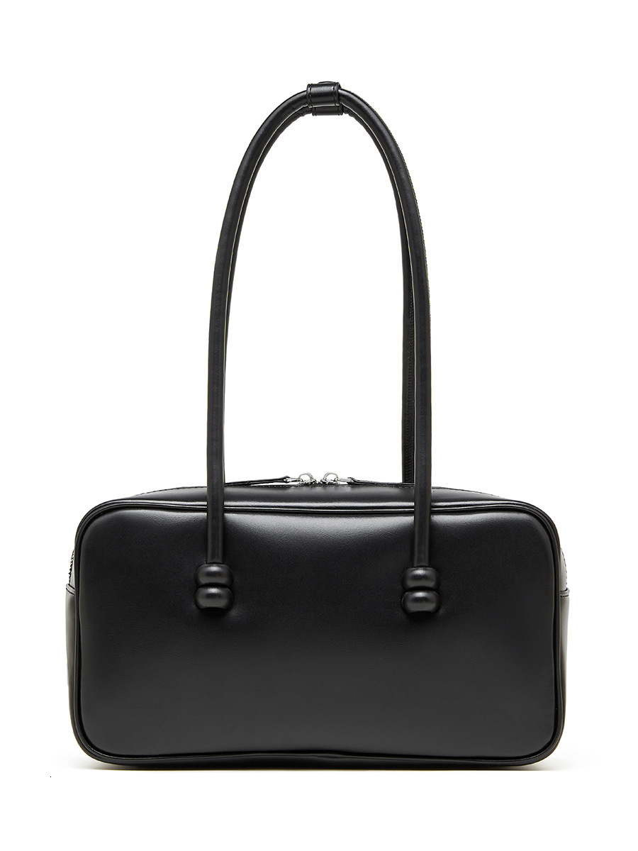 Free Shipping Large Capacity Designer Boston Bags Handbag Women's Luxury Genuine Leather Bowling Bag Fashion Underarm Shoulder Bag