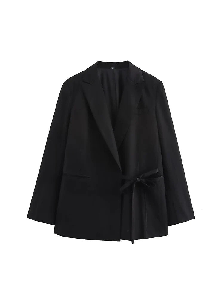 autumn and winter slim suit jacket asymmetrical lace-up slim fit capable commuting temperament womens suit 250614