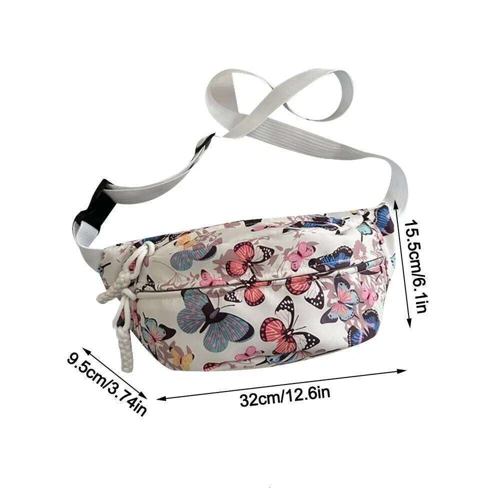 Oxford Leopard Print Belt Waterproof Fashion Butterfly Bag Multifunctional Adjustable Shoulder Strap Waist Packs bag