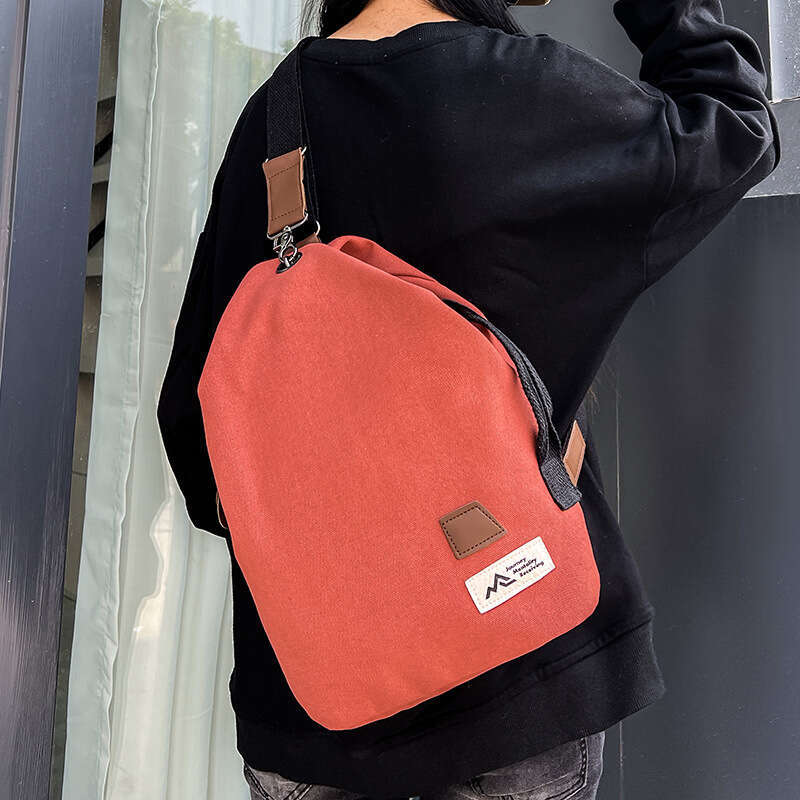 Portable Waist Bag Men and women Cycling Korean Style Fashion Personality Unisex Canvas Crossbody Chest Travel Leisure Sports