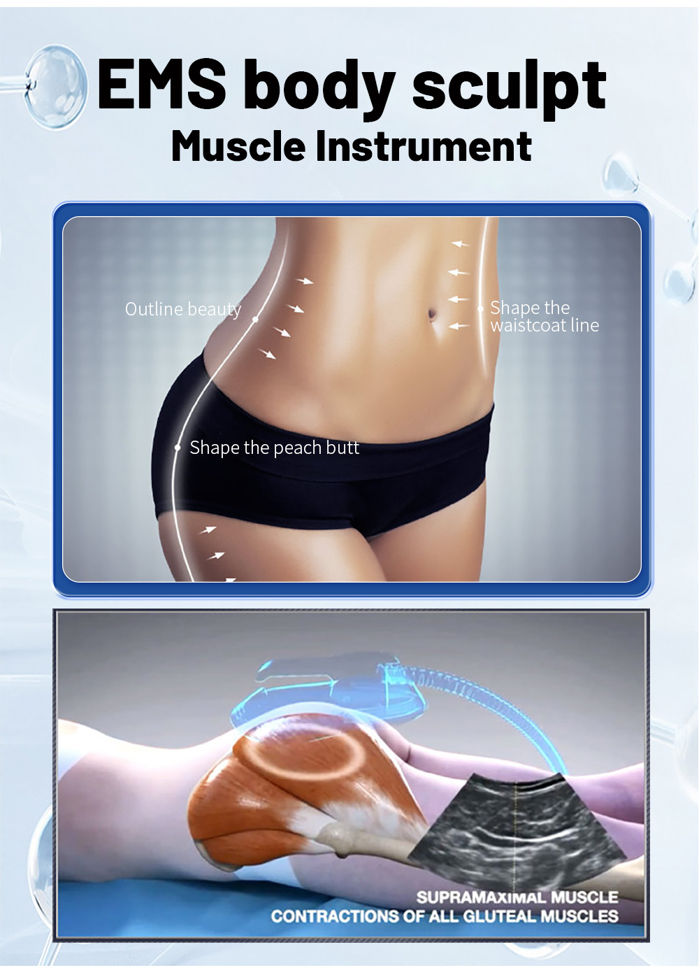 EMS New Sculpt Machine RF Myoslim Body Sculpting Weight Loss Massager Electromagnetic Fat Slimming Muscle Stimulation Device