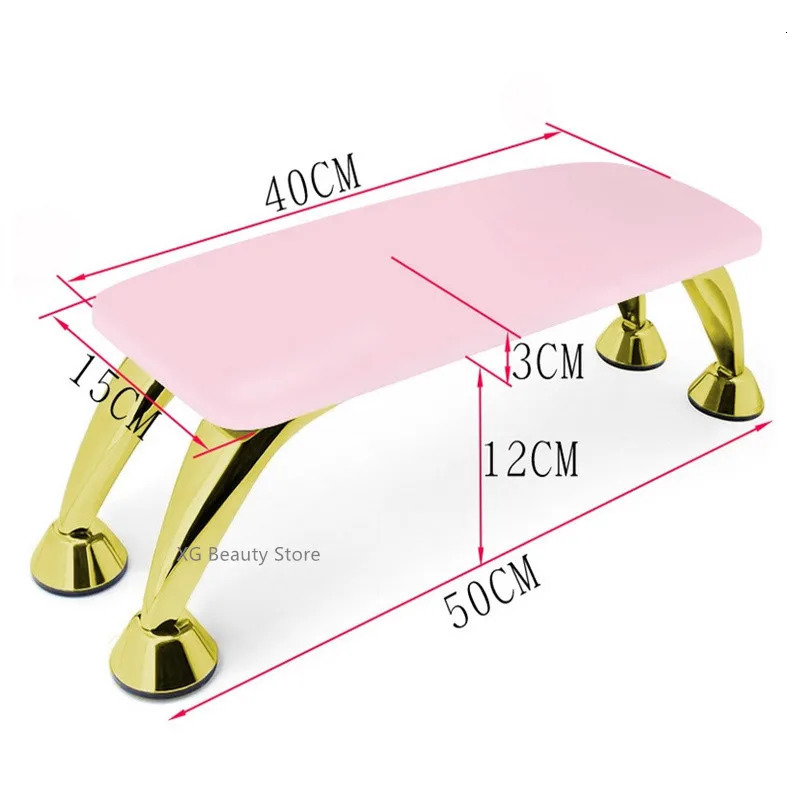 1PC White Detachable PU Leather Nail Art Armrest Mat with Stainless Steel Bracket - Nail Hand Pillow for Salon Home Use 250612