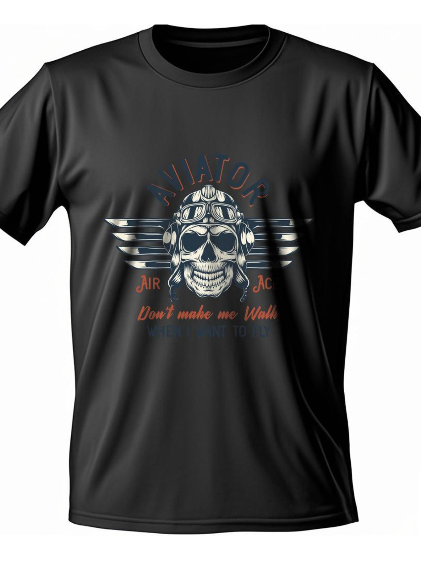 Dongdumaoyi Round Collar T Shirts Black Short Sleeve Cotton 180G Graphics Men Text White Adult S-3Xl Skull ff5f
