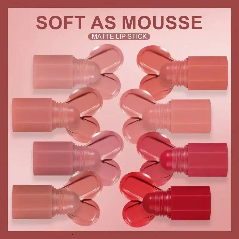 4 in 1 Matte Pencil Kit Combo Velvet Sexy Red Lip Tint Non-stick Cup Multicolour Lipstick Crayon Makeup Lips Cosmetic happy
